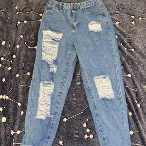 ripped mom jeans